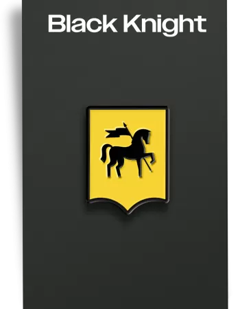 Brooch Black Knight logo