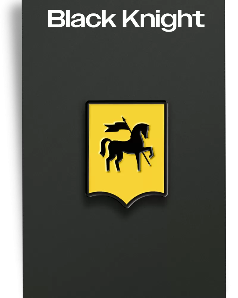 Brooch Black Knight logo
