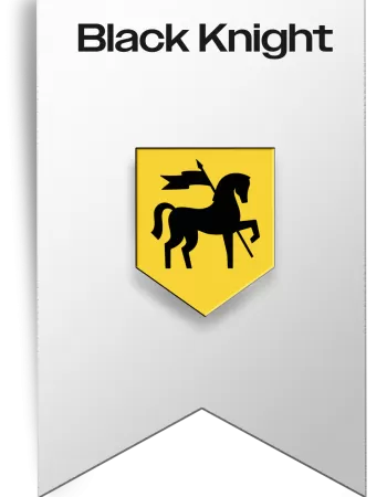 Brooch Black Knight shield